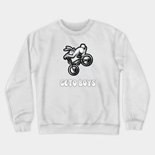 BIKING HIP HOP GETO BOYS EASTER BUNNY Crewneck Sweatshirt